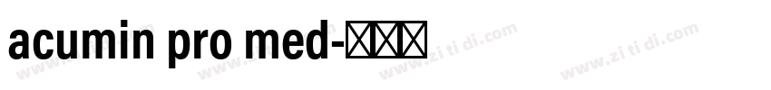 acumin pro med字体转换